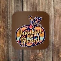 Thankful & Blessed Fashion Pumpkin Coaster thumb 0