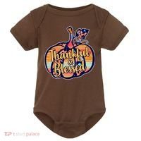 Thankful & Blessed Fashion Pumpkin Baby Bodysuit thumb 0
