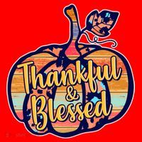 Thankful & Blessed Fashion Pumpkin Santa Hat thumb 1
