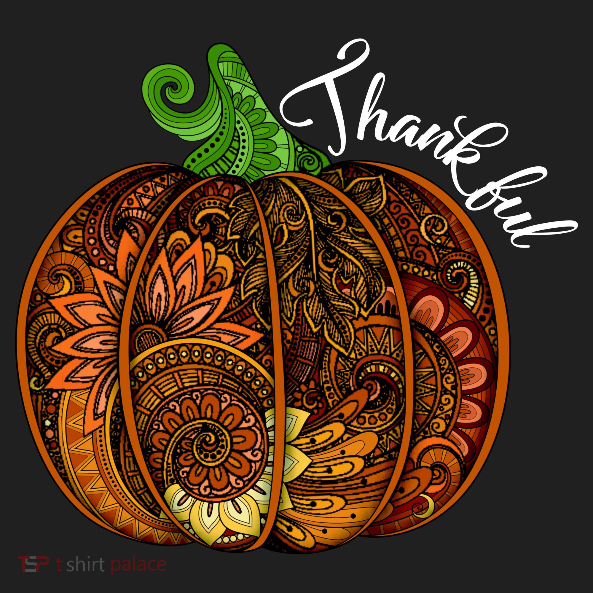 Thankful Abstract Pumpkin Thanksgiving Women's Sweatshirt
