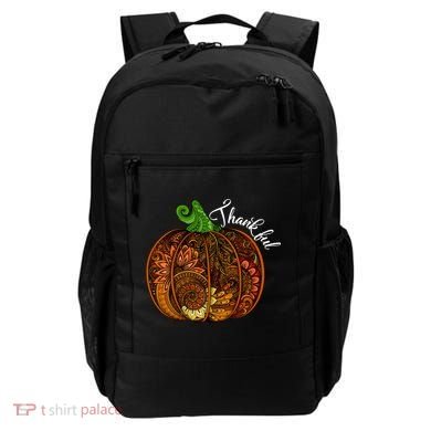 Thankful Abstract Pumpkin Thanksgiving Backpack