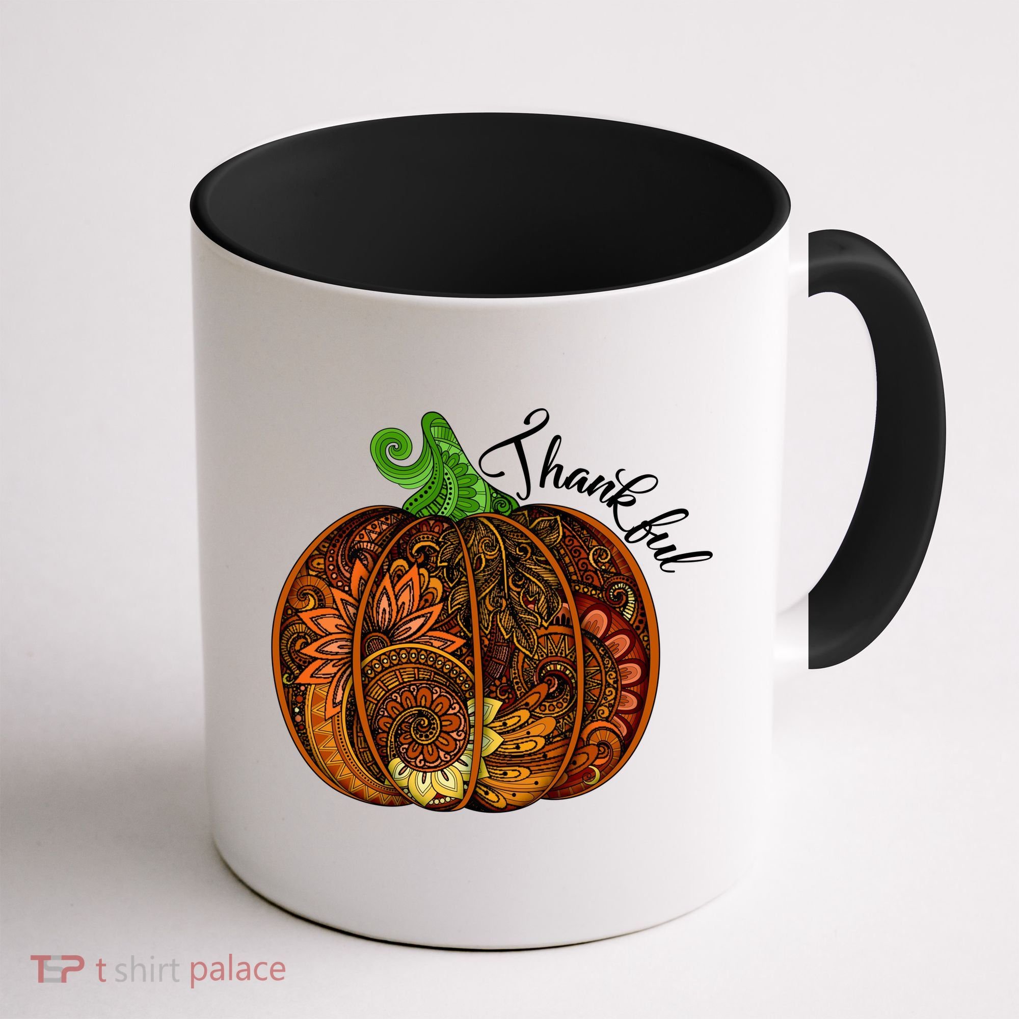 Thankful Abstract Pumpkin Thanksgiving Coffee Mug