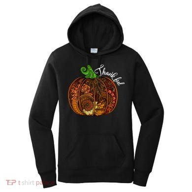 Thankful Abstract Pumpkin Thanksgiving Women's Hoodie