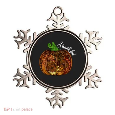 Thankful Abstract Pumpkin Thanksgiving Ornament