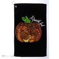 Thankful Abstract Pumpkin Thanksgiving Golf Towel thumb 0