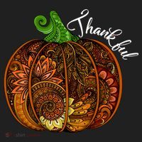 Thankful Abstract Pumpkin Thanksgiving Golf Towel thumb 3