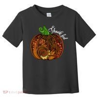 Thankful Abstract Pumpkin Thanksgiving Toddler T-Shirt thumb 0