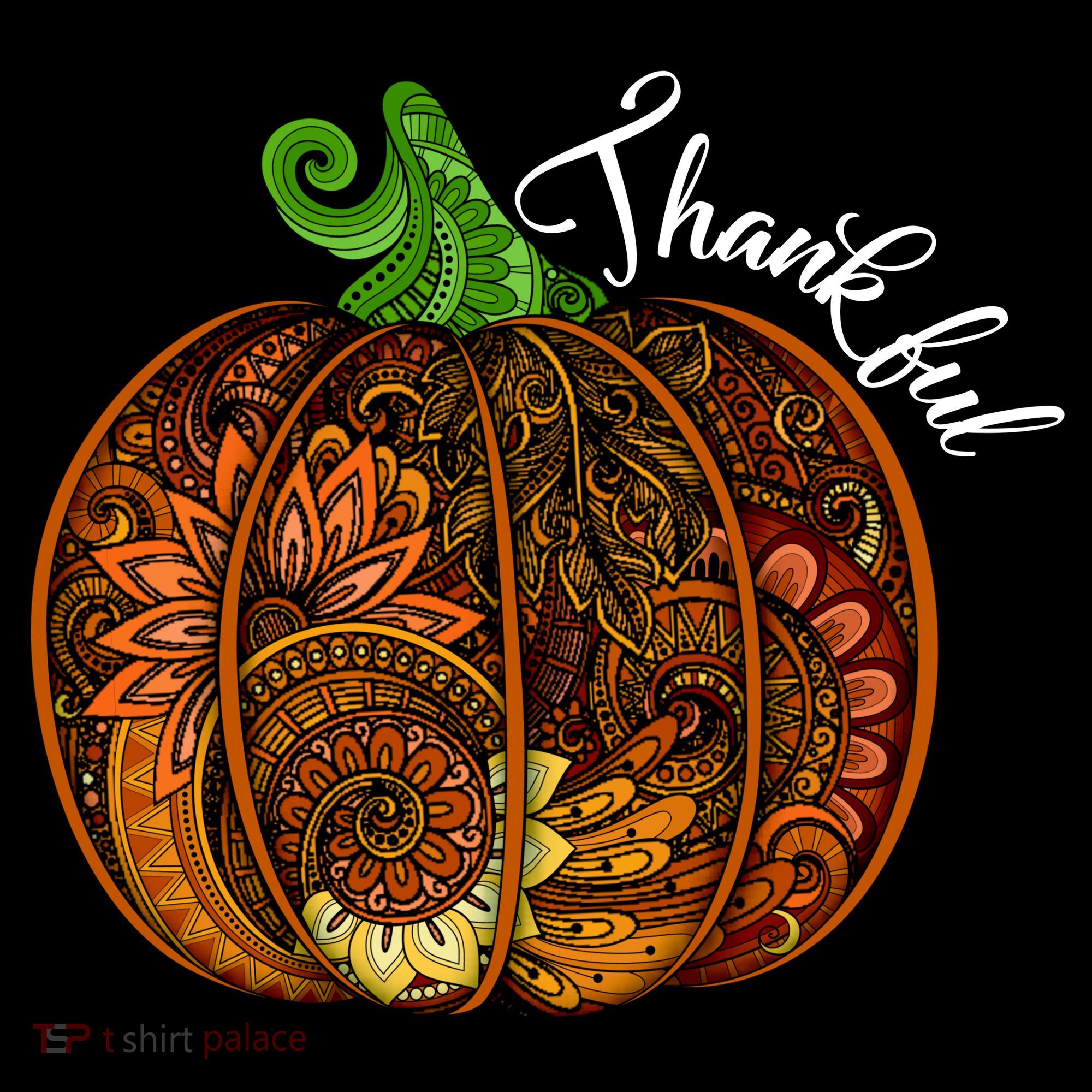 Thankful Abstract Pumpkin Thanksgiving Women's Long Sleeve Shirt