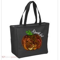 Thankful Abstract Pumpkin Thanksgiving Tote Bag thumb 2