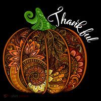 Thankful Abstract Pumpkin Thanksgiving Tote Bag thumb 4
