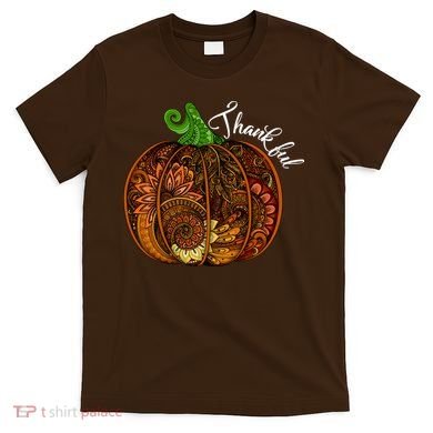 Thankful Abstract Pumpkin Thanksgiving T-Shirt