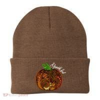 Thankful Abstract Pumpkin Thanksgiving Beanie thumb 0