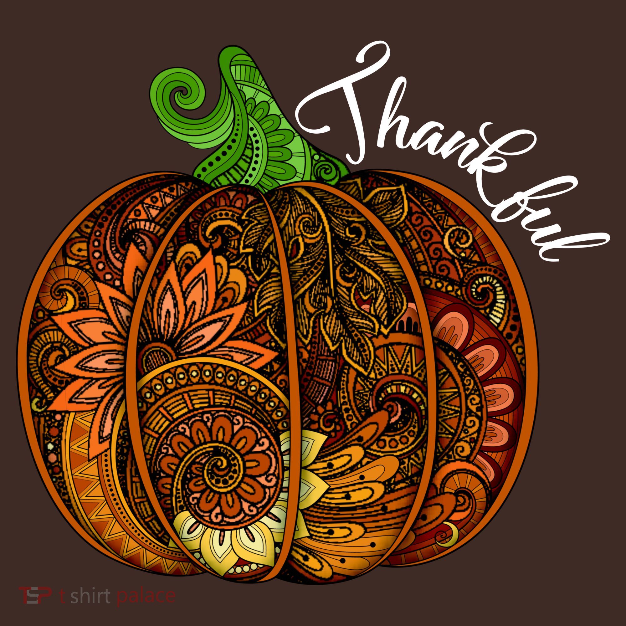 Thankful Abstract Pumpkin Thanksgiving Baby Bodysuit