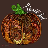 Thankful Abstract Pumpkin Thanksgiving Kids Hoodie thumb 2