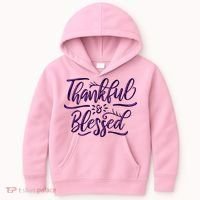 Thankful And Blessed Kids Hoodie thumb 0