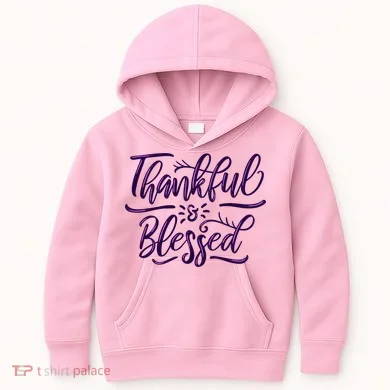 Thankful And Blessed Kids Hoodie