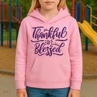 Thankful And Blessed Kids Hoodie thumb 3