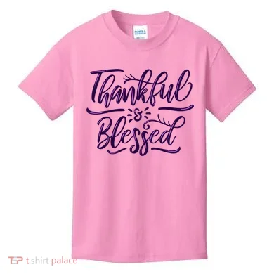 Thankful And Blessed Kids T-Shirt