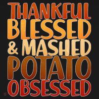 Thankful Blessed Mashed Potato Obsessed  Doggie Tank thumb 4