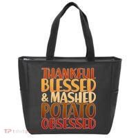 Thankful Blessed Mashed Potato Obsessed  Tote Bag thumb 0