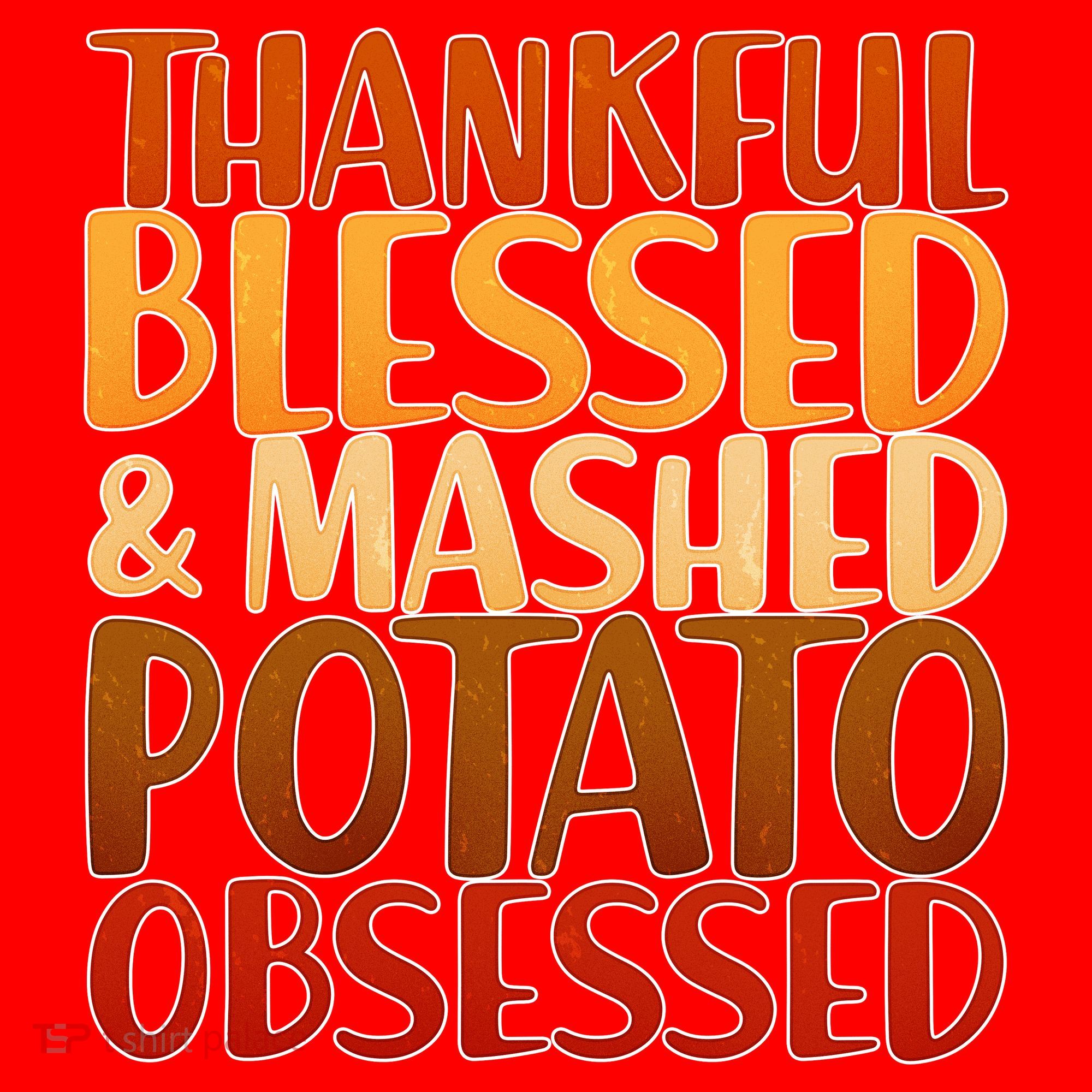 Thankful Blessed Mashed Potato Obsessed  Santa Hat