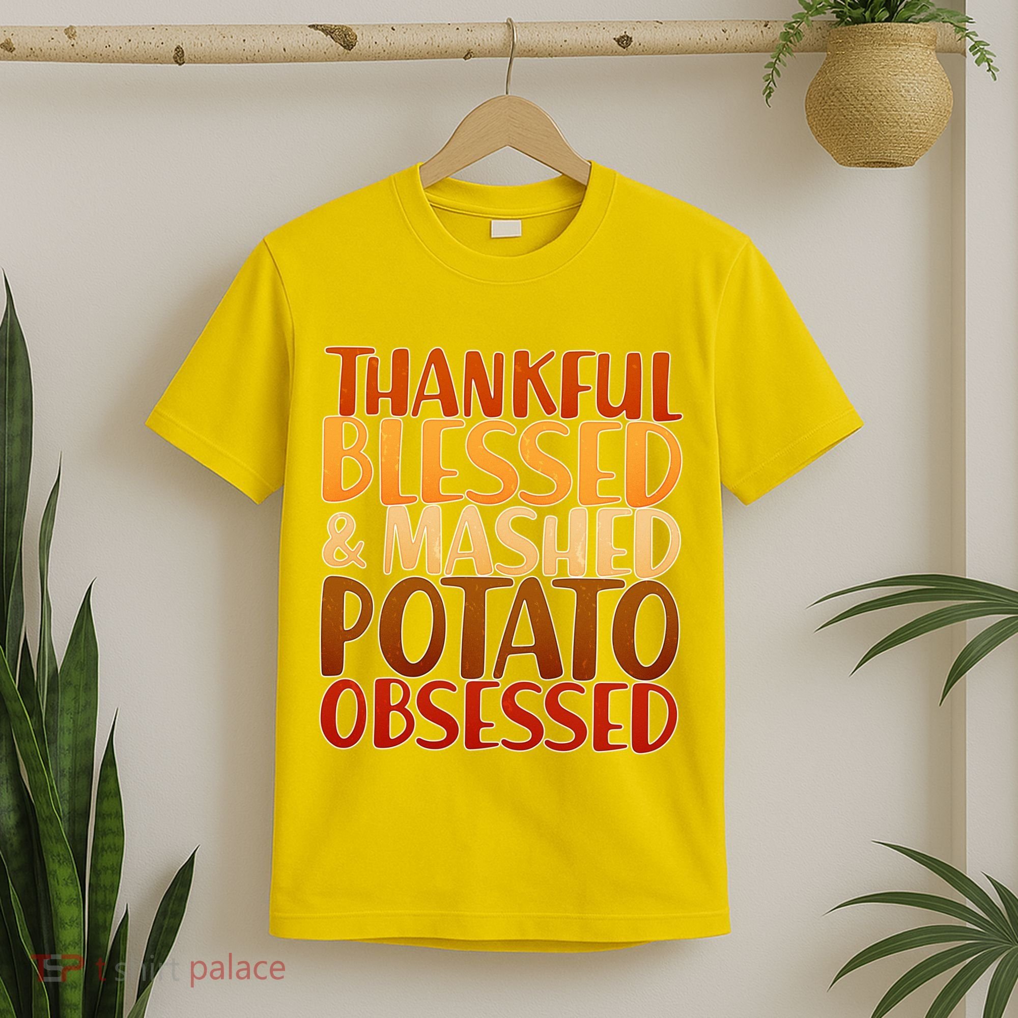 Thankful Blessed Mashed Potato Obsessed  T-Shirt