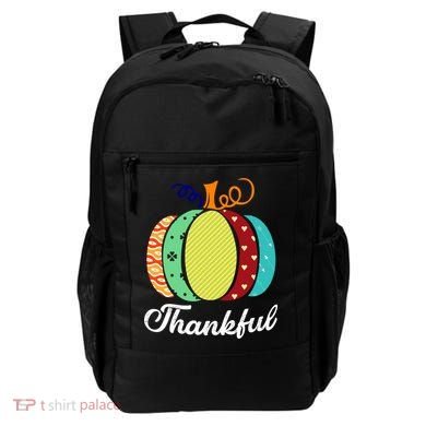 Thankful Floral Pumpkin Backpack