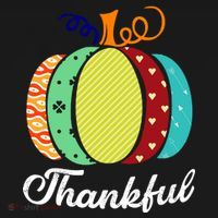 Thankful Floral Pumpkin Backpack thumb 2