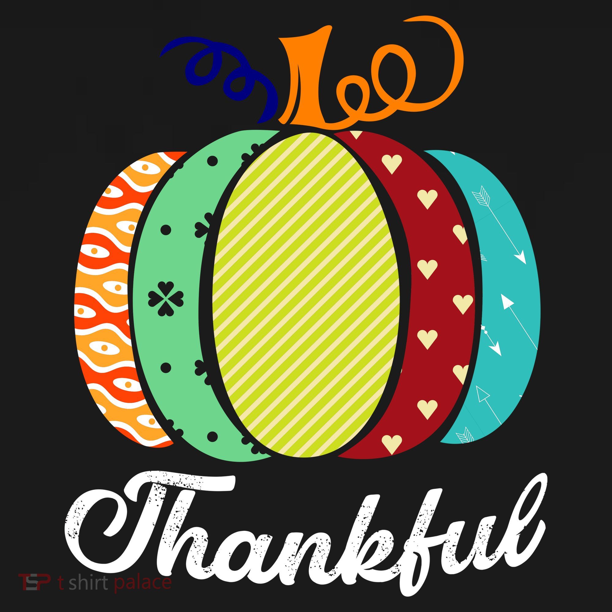 Thankful Floral Pumpkin Backpack
