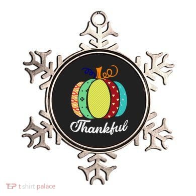 Thankful Floral Pumpkin Ornament