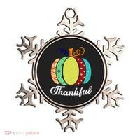 Thankful Floral Pumpkin Ornament thumb 0
