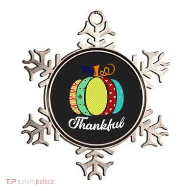 Thankful Floral Pumpkin Ornament