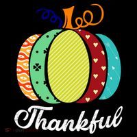 Thankful Floral Pumpkin Ornament thumb 1