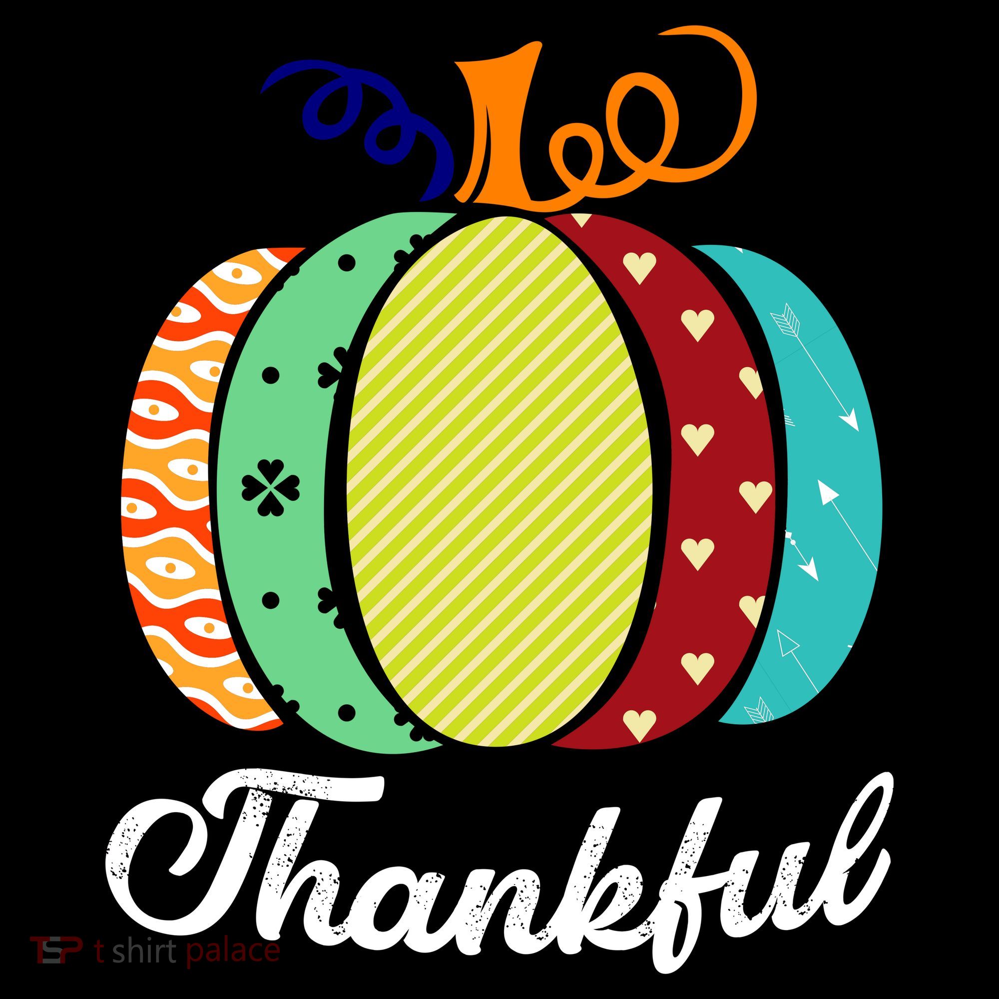 Thankful Floral Pumpkin Ornament
