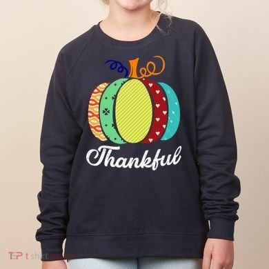 Thankful Floral Pumpkin Women's Sweatshirt