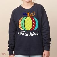 Thankful Floral Pumpkin Women's Sweatshirt thumb 0