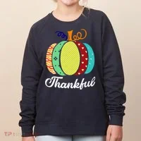 Thankful Floral Pumpkin Women's Sweatshirt thumb 0
