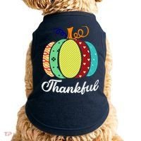 Thankful Floral Pumpkin Doggie Tank thumb 0