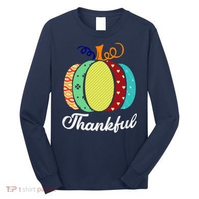 Thankful Floral Pumpkin Long Sleeve Shirt