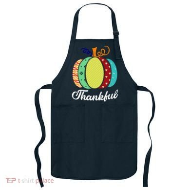 Thankful Floral Pumpkin Apron