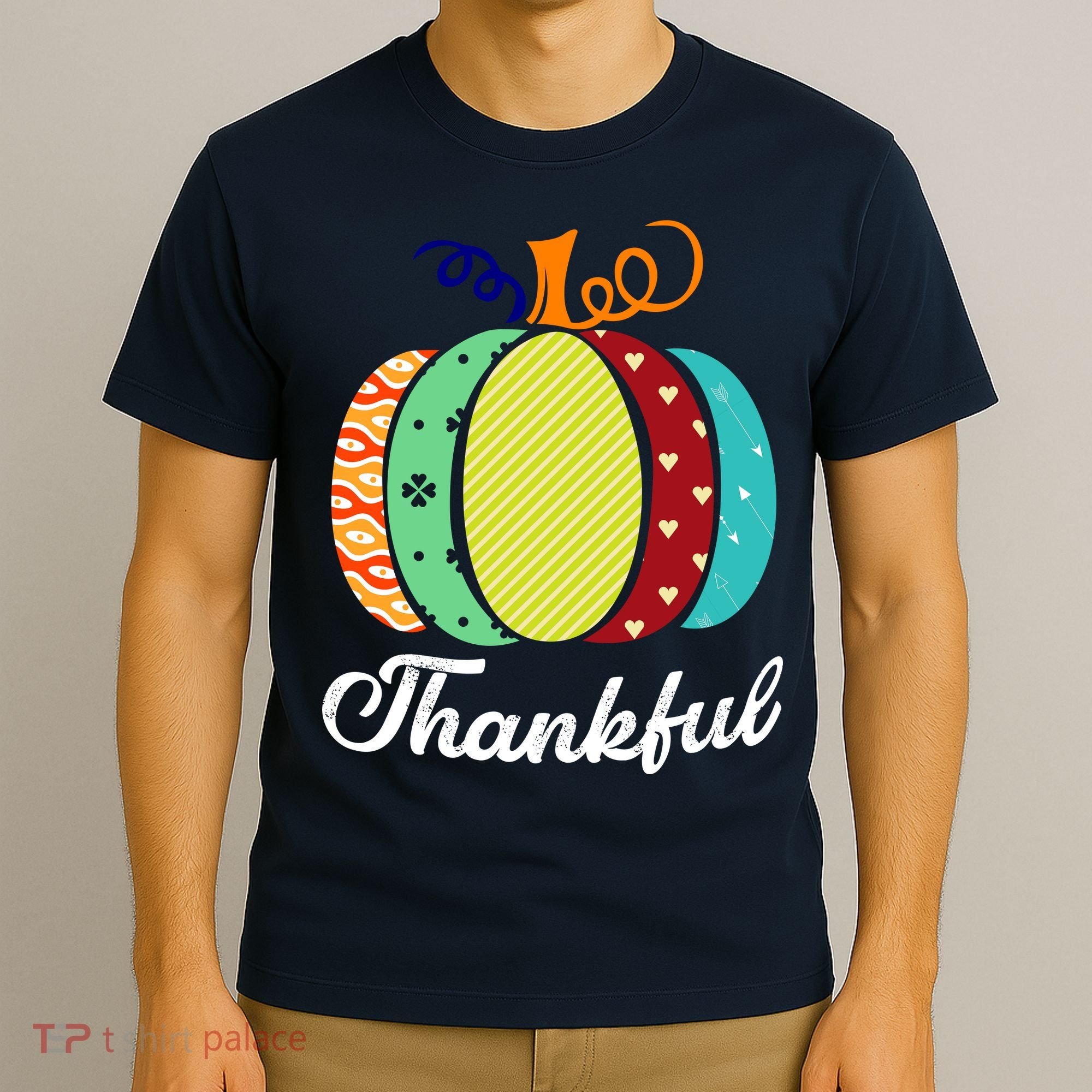 Thankful Floral Pumpkin T-Shirt