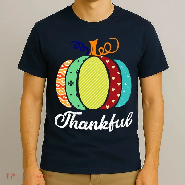 Thankful Floral Pumpkin T-Shirt