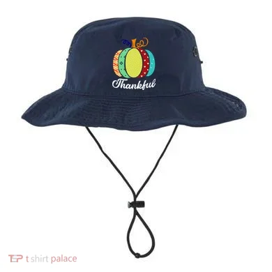 Thankful Floral Pumpkin Bucket Hat