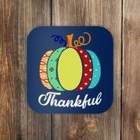 Thankful Floral Pumpkin Coaster thumb 0