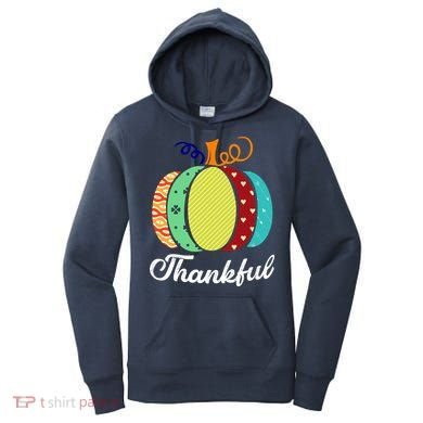 Thankful Floral Pumpkin Women's Hoodie