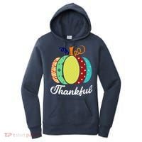 Thankful Floral Pumpkin Women's Hoodie thumb 0