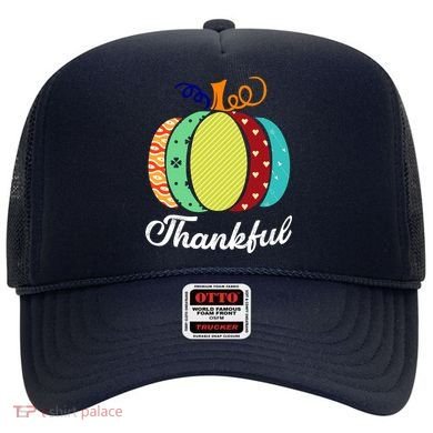 Thankful Floral Pumpkin Hat