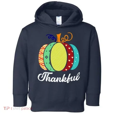 Thankful Floral Pumpkin Toddler Hoodie
