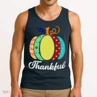 Thankful Floral Pumpkin Tank Top thumb 3