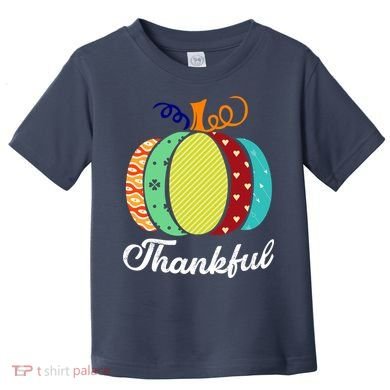 Thankful Floral Pumpkin Toddler T-Shirt
